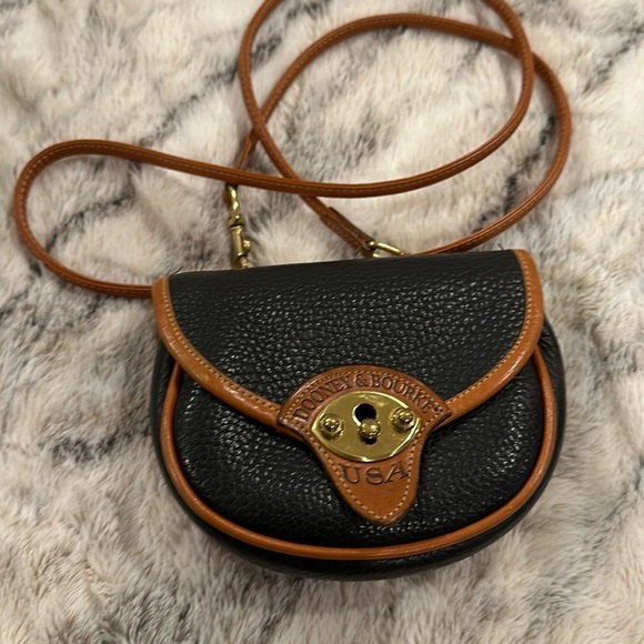 Vintage Dooney & Bourke Cavalry All Weather Leather Mini Crossbody Belt Bag - Picture 1 of 10